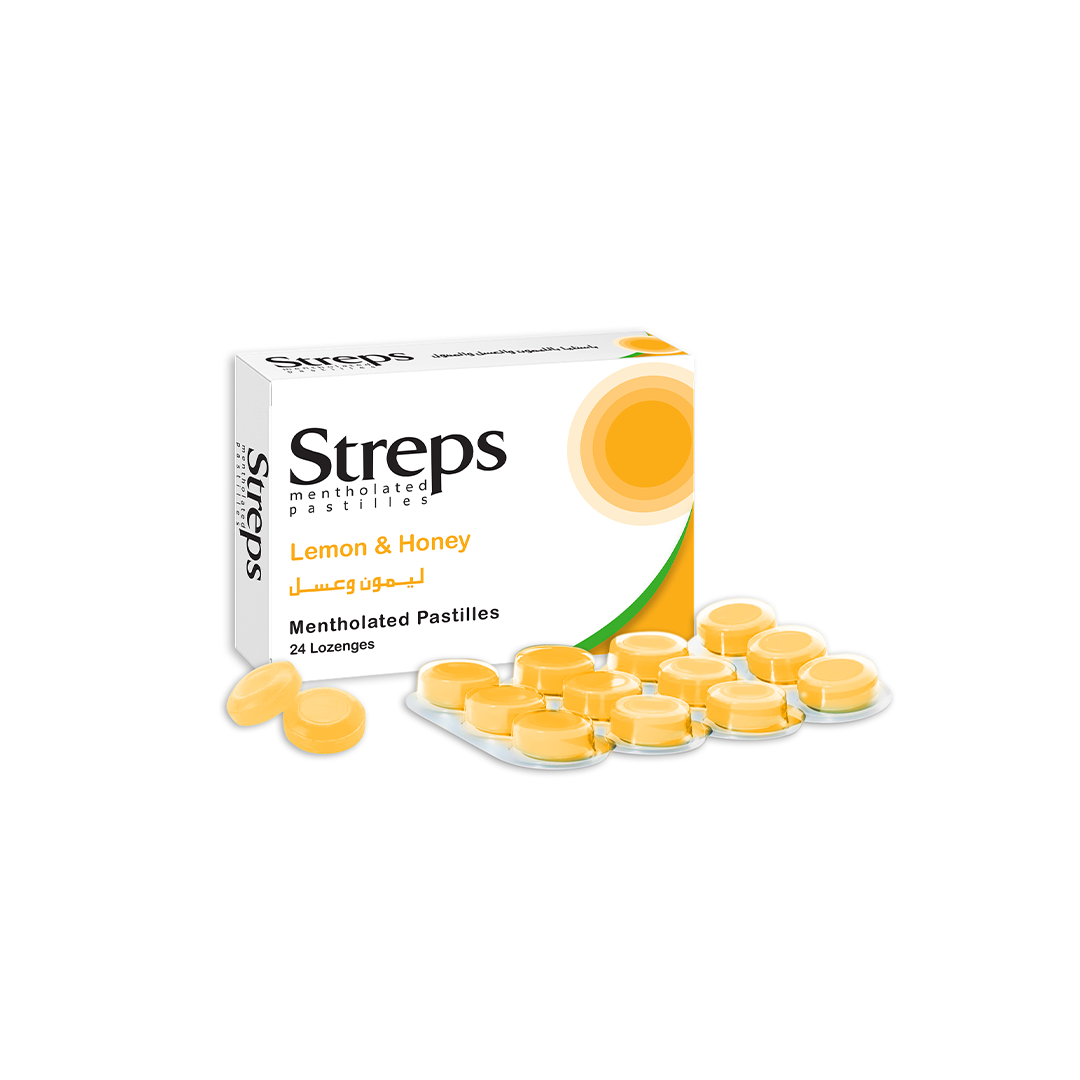 Streps Lemon & Honey ( Sugar Base ) Box 2 Strip