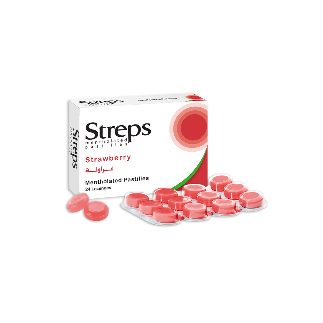 Streps Strawberry ( Sugar Base ) Box 2 Strip