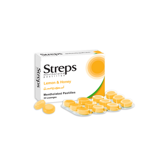 Streps Lemon & Honey ( Sugar Base ) Box 2 Strip