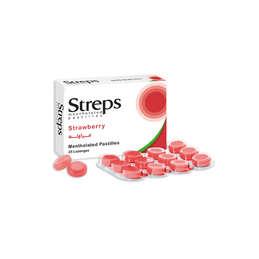Streps Strawberry ( Sugar Base ) Box 2 Strip